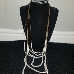 White and gold necklace